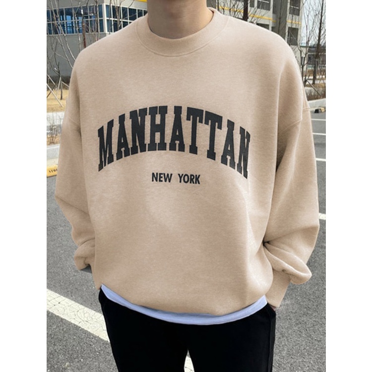 Sweatshirt Basic MANHATTAN NEWYORK II Sweater Crewneck Print DTF II Size M - XL Anak &amp; Dewasa ( Pria &amp; Wanita )