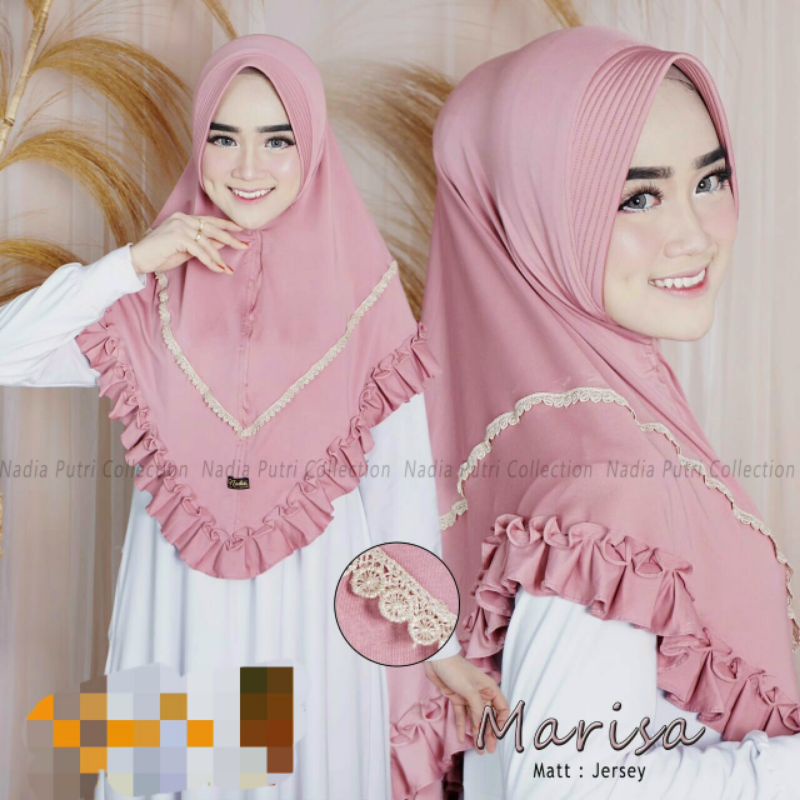 Hijab Instan Gotik Renda Tengah