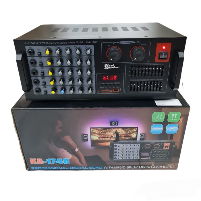 power mixer 5 channel blackspider ka1748 Bluetooth usb equalizer