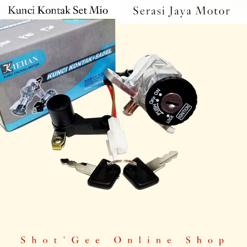 KUNCI KONTAK SET PLUS JOK KOMPLIT MIO LAMA / MIO GARNIS / MIO SPORTY / MIO SMILE / JUPITER MX LAMA