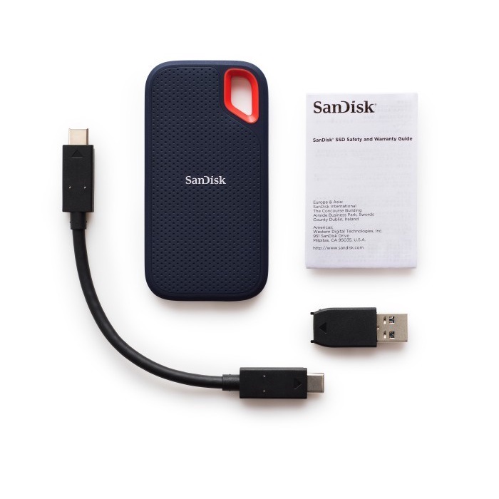 Sandisk Extreme External SSD HardDisk Drive 500GB USB 3.2 Type C / A