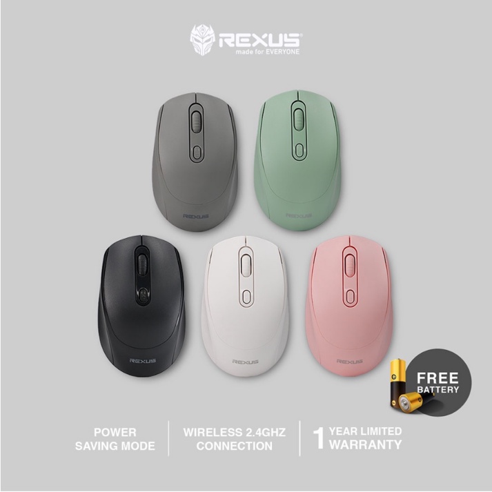 Mouse Wireless + Bluetooth Rexus Q35 Silent Click Office Mouse (Dual Connection)