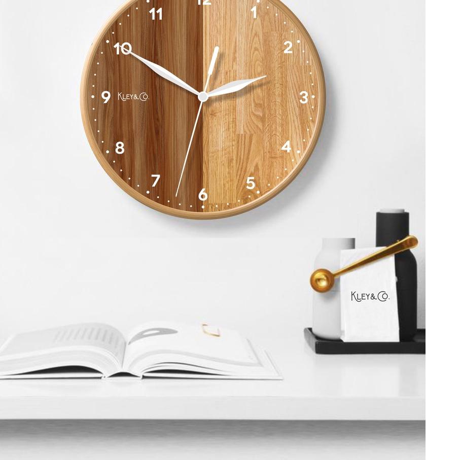 Jual JAM DINDING KAYU / SWEEP MOVEMENT / JAM DINDING AESTHETIC / JAM