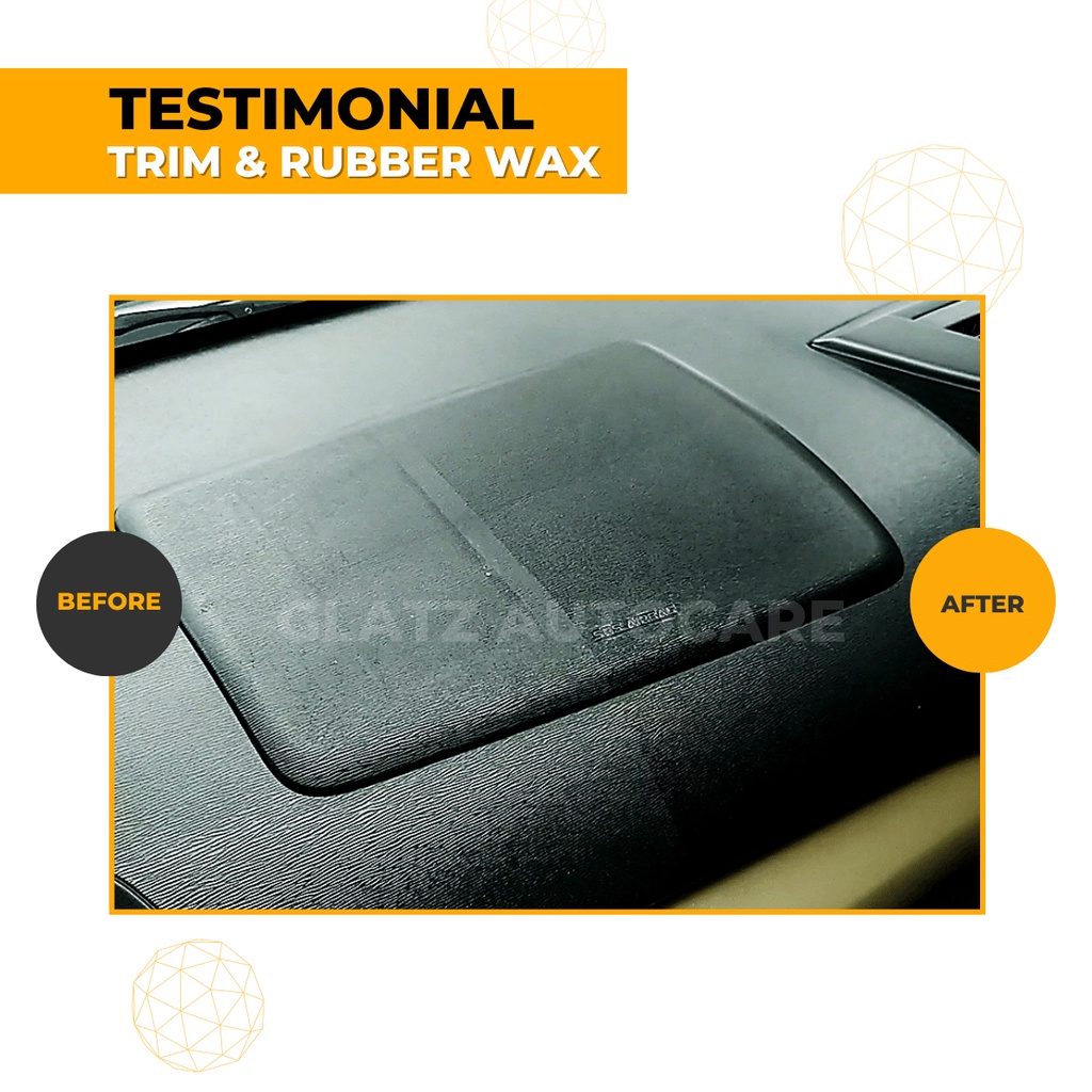 Pengkilap Body Kasar Efek Daun Talas Interior Dashboard Mobil Semir Ban Mobil GLATZ Trim and Rubber Wax