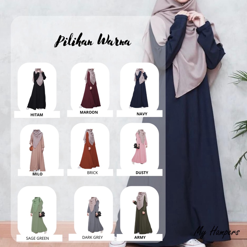 Gamis Polos Premium Terbaru Dress Kuliah Baju Terusan Model Simple Baju Kuliah Baju Muslim Wanita Gamis Santai