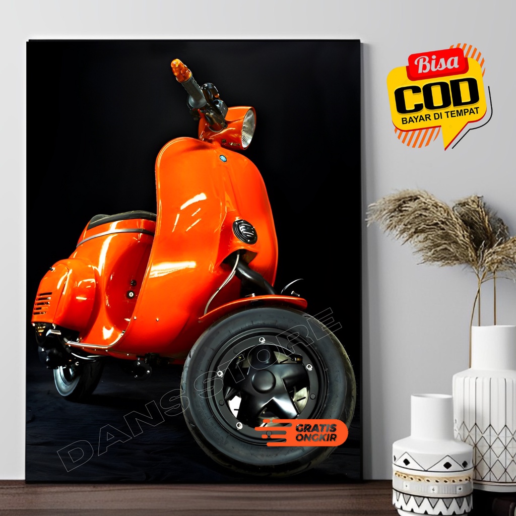 Poster Vespa Jadul Antik Hiasan Dinding Aesthetic V1316
