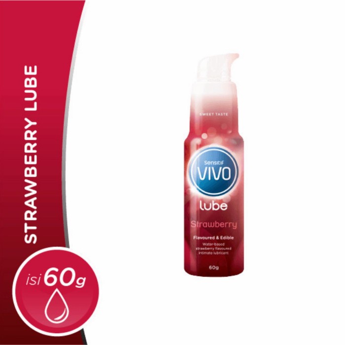 (TERLARIS) Vivo Strawberry Lube - Pelumas rasa strawberry- Lubricant- Condom
