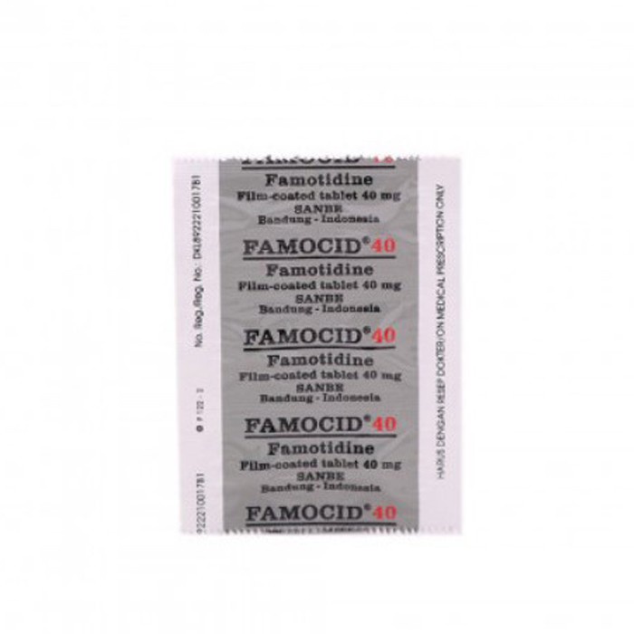 FAMOCID 40MG FCT 1 STRIP ISI 6 TABLET /FAMOTIDINE/ MAAG / TUKAK LAMBUNG