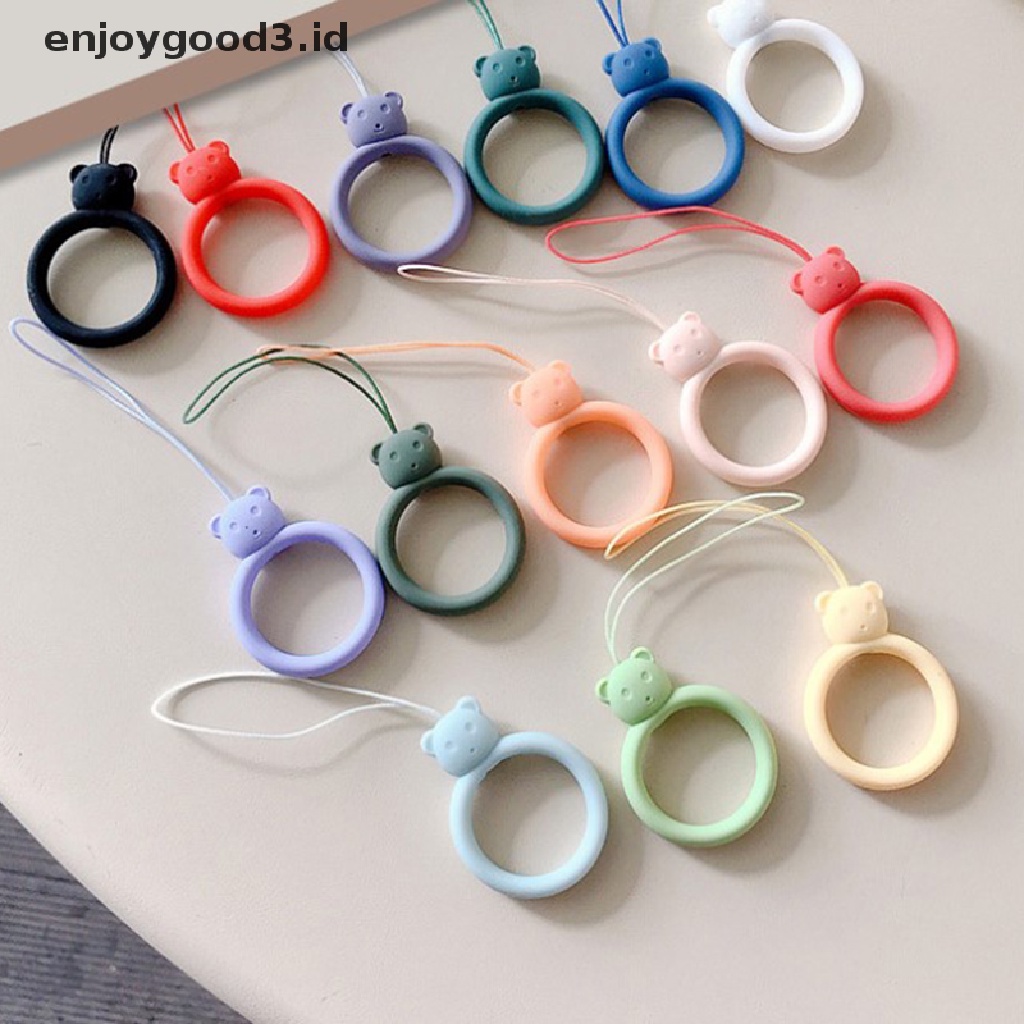 [Rready Stock] lanyard Ponsel Lucu Cincin Silikon ring Aksesoris Ponsel U disk (ID)