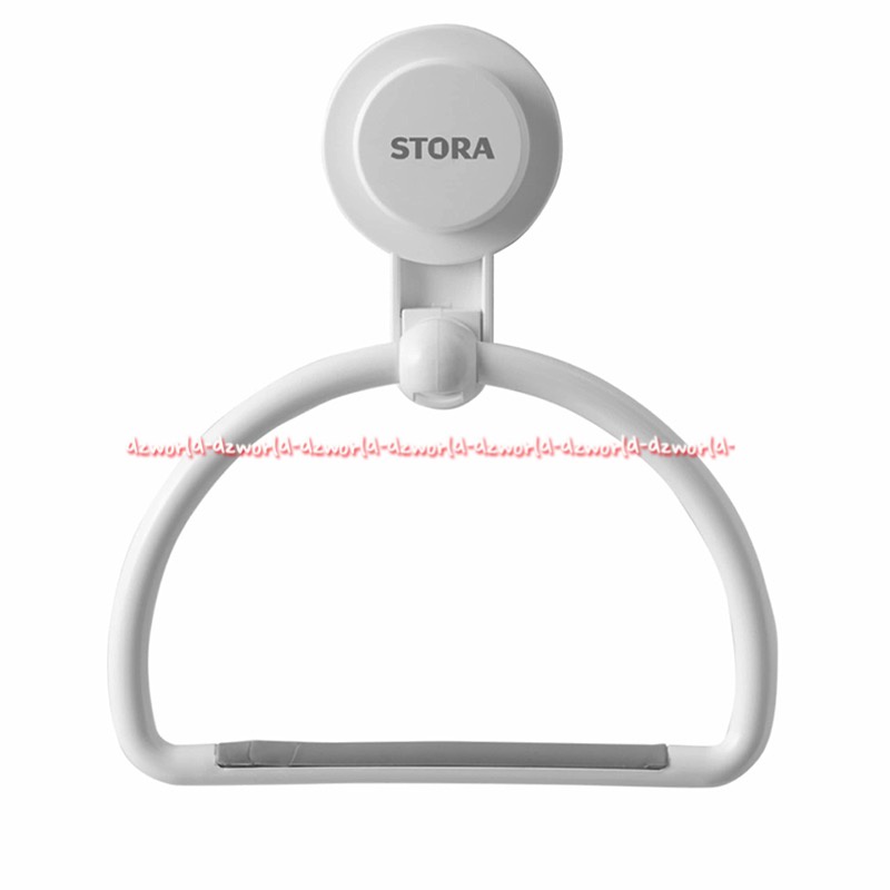 Stora Towel Rack Plastic Gantungan Handuk Model Klep Lem Knop Bahan Plastik Putih Mudah Ditempel Gantung Handuk Mandi