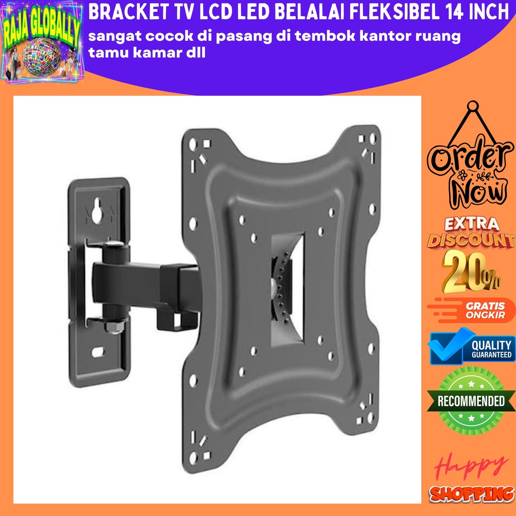 BRACKET TV LCD LED BELALAI FLEKSIBEL 14 INCH - 42 INCH BRACKET TV BRACKET TV LED BREKET TV 42 INCH BRACKET TV 32 INCH