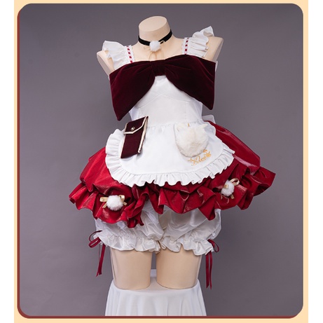 UWOWO Klee Cosplay Maid Costume Maid Dress Game Genshin Impact Fanart Klee Costume Exclusive Cosplay Costume Klee