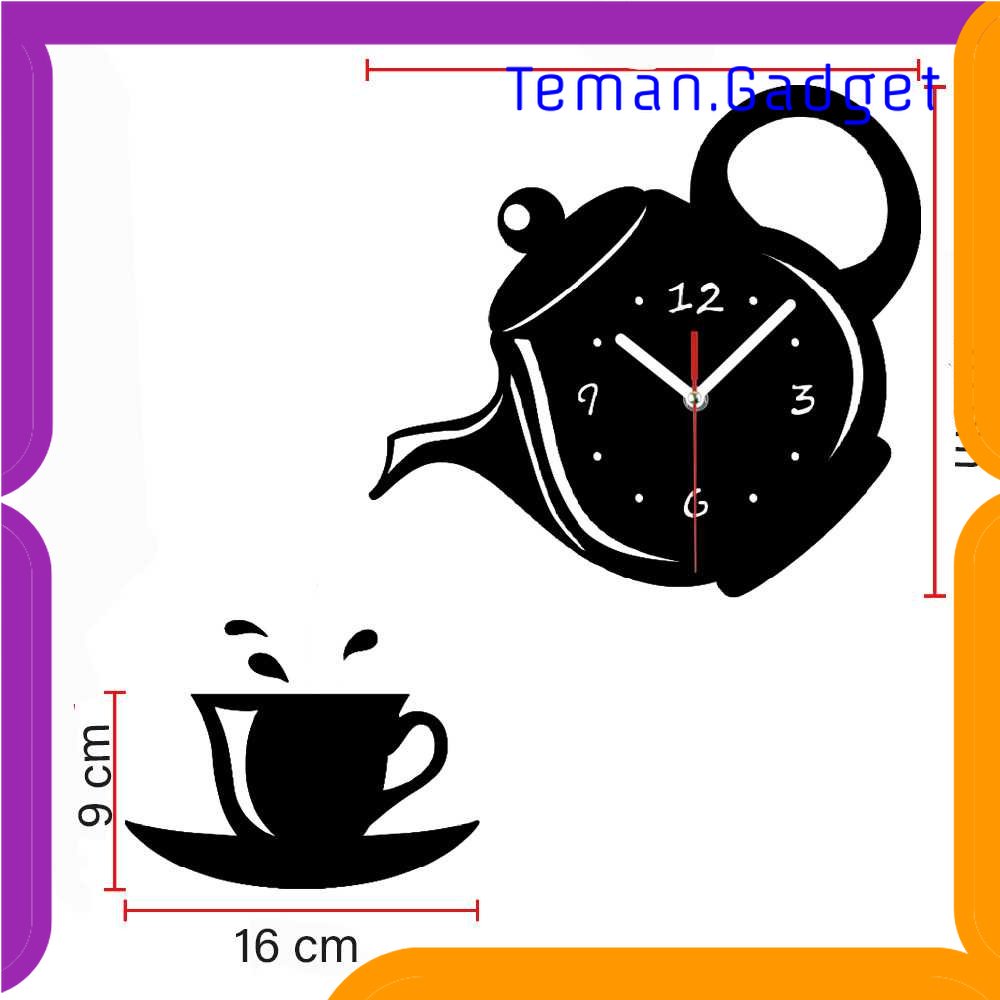 TG-PJM Jam Dinding Quartz Creative Design Model Teko Kopi Unik - NS003