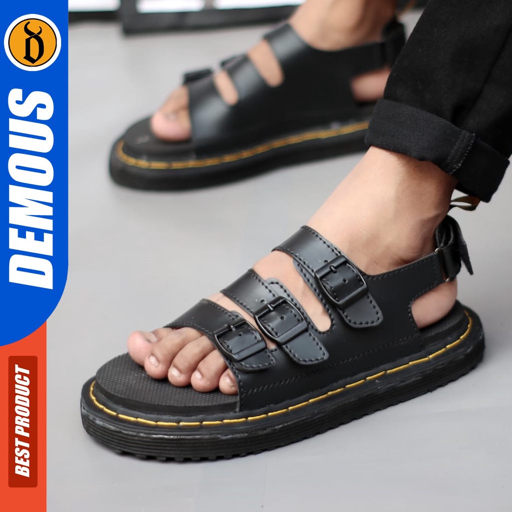 DEMOUS Blanka - Sandal Sepatu Docmart Sendal Slide Casual Pria