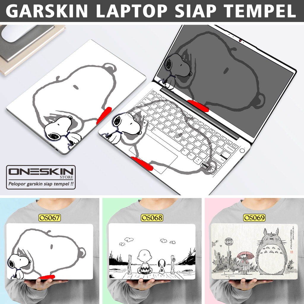 Garskin Sticker Laptop Protector Macbook Full Body Bottom Bezel Palmrest Skin Snoopy