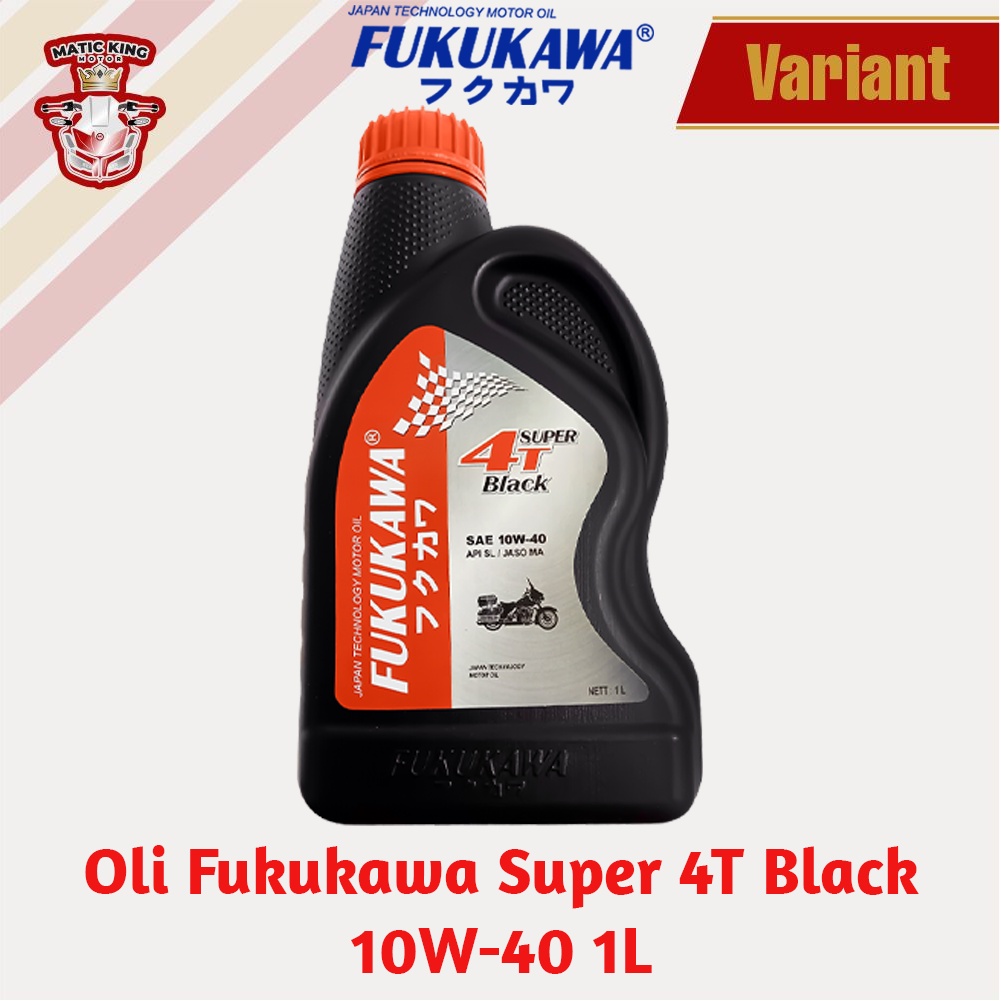 Oli Mesin Super 4T Black 10W-40 API SL/JASO MA 1 L Fukukawa