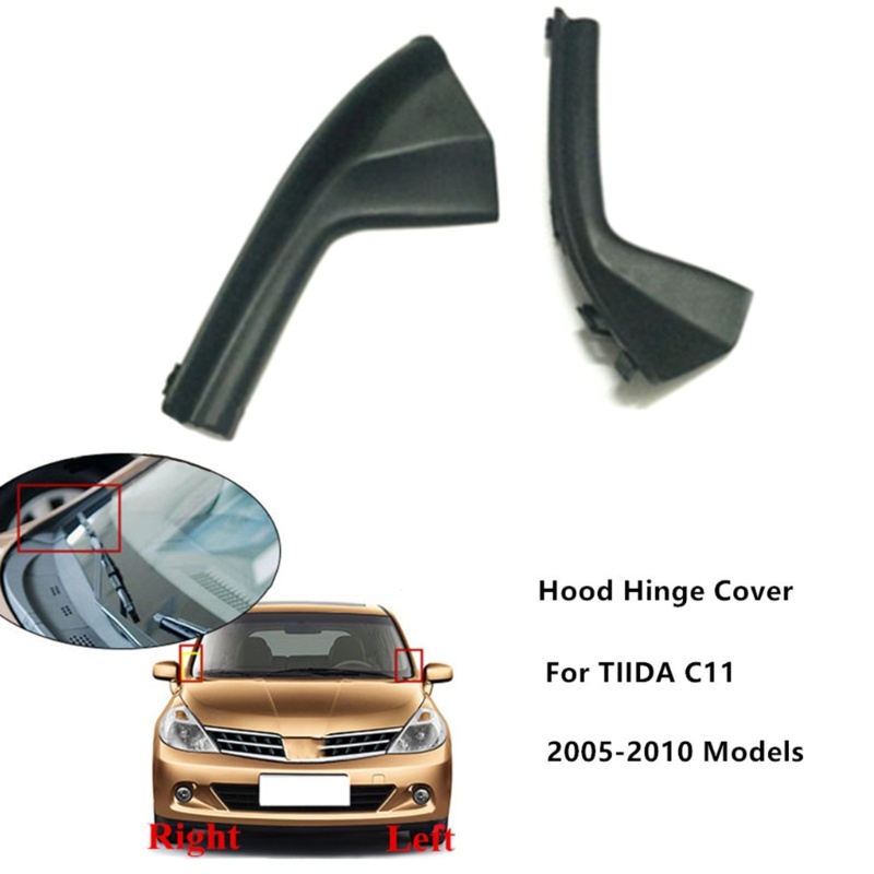 Cre Wiper Kaca Depan Mobil Side Trim Cover Water Deflector Cowl Plate Kompatibel Untuk 66895-ED50A 66894-ED500 Accesso