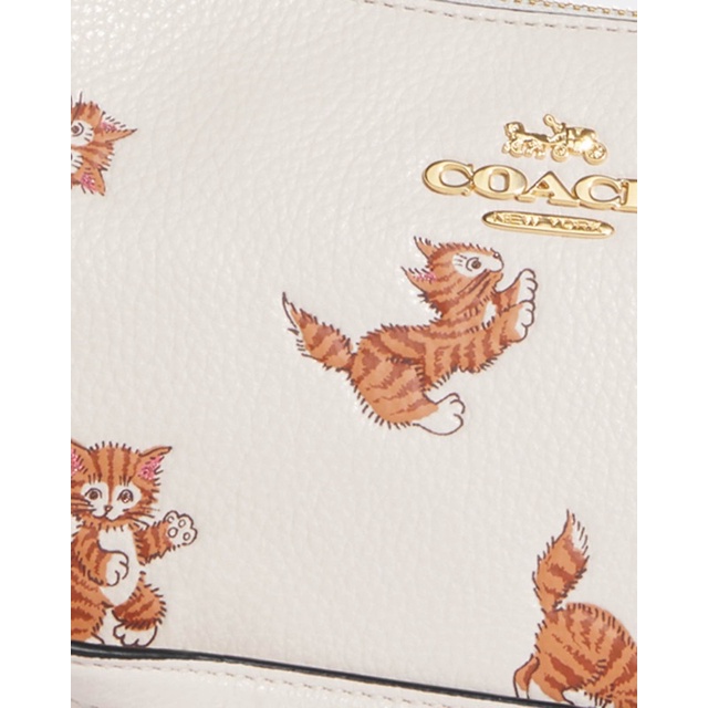 Coach Teri Shoulder Bag With Dancing Kitten Print (CC777)