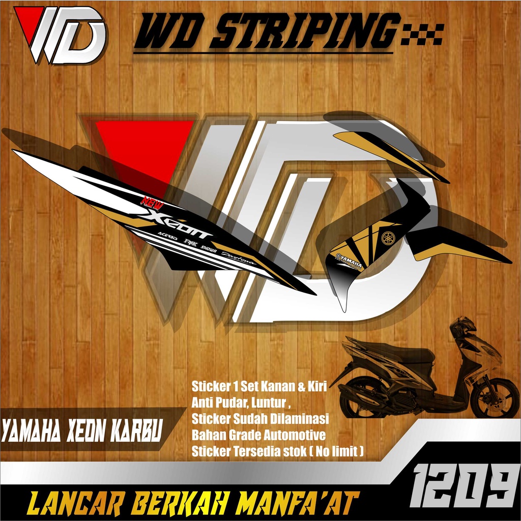 1209 STIKER STRIPING SEPEDA MOTOR YAMAHA XEON
