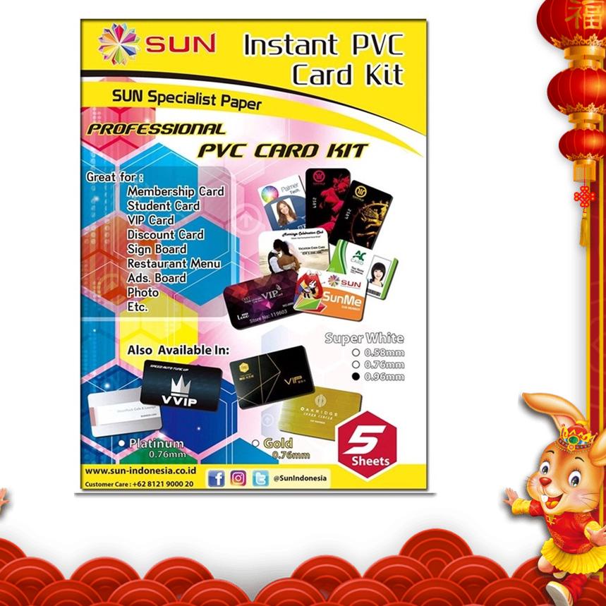 

한국 Kertas PVC ID Card PREMIUM - SUN PVC ID Card Super White 0.76 / 0.96 (Isi 5 Lembar = 50 Card) Terjangkau