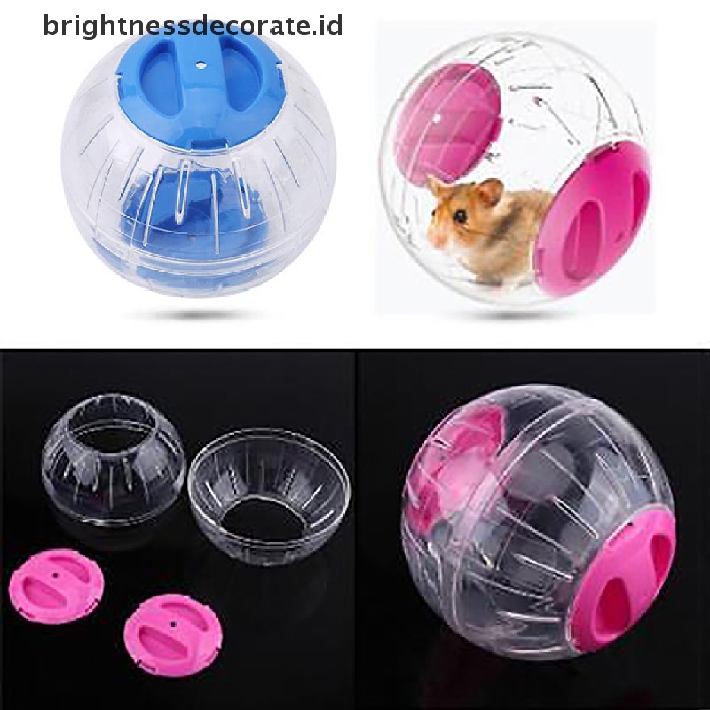 [Birth] Pet Running Ball Plastik Grounder Jogging Hamster Pet Mainan Latihan Kecil [ID]