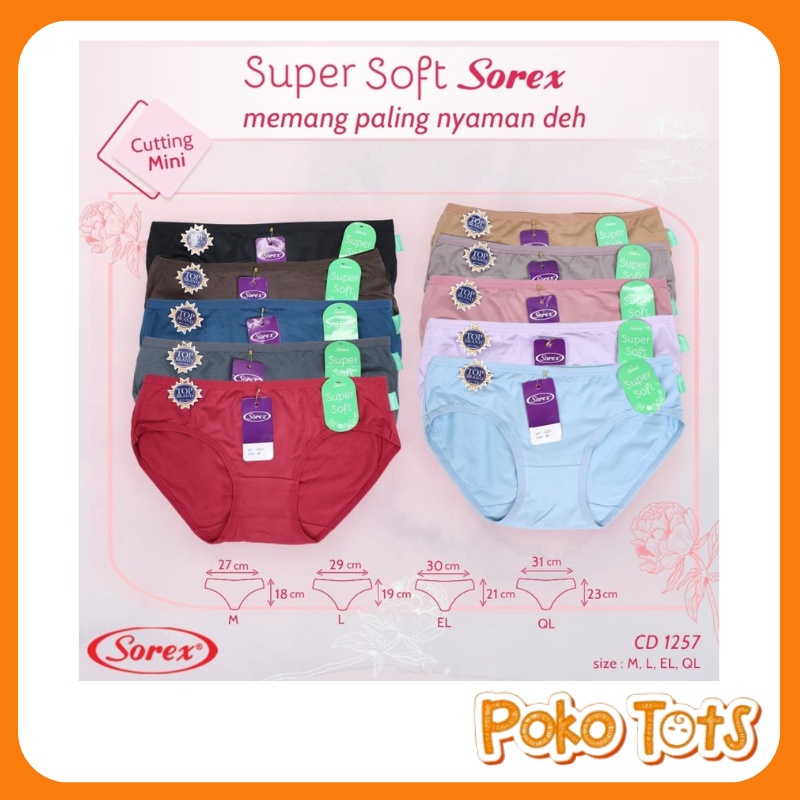 Sorex CD Basic Mini Wanita Super Soft CD 1257 Celana Dalam Wanita Polos Cutting Mini CD Wanita