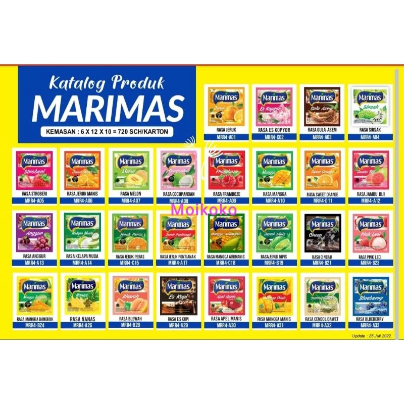 

Marimas Minuman Rasa Sachet RTG 6g / 7g