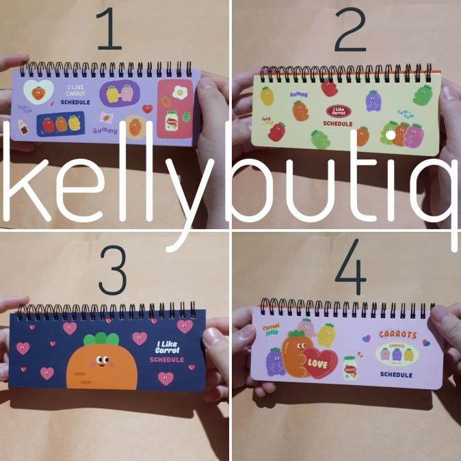 

Weekly Plan Carrot Schedule Spiral Book Planner Buku Tulis Jadwal Mini
