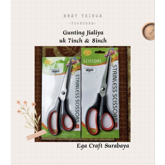 

Gunting Jialiya Ukuran 8"inch & 7"inch - Gunting Kain - Gunting Benang