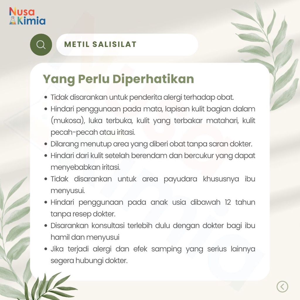 Minyak Gandapura / Metil Salisilat / Metsal 1 Kg