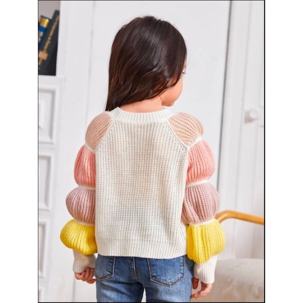 SWEATER BUBBLE HAND 4-6 TAHUN / SWEATER ANAK PEREMPUAN / PAKAIAN ANAK PEREMPUAN / ATASAN ANAK PEREMPUAN