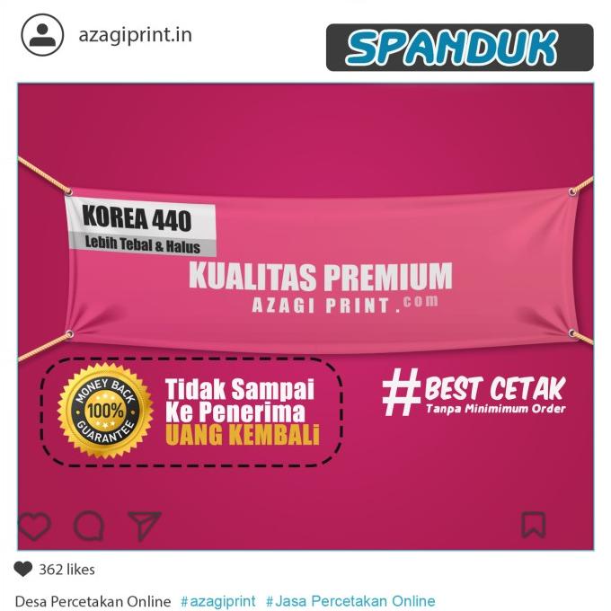 Jual Cetak Spanduk Banner Murah Flexi Korea 440 Gsm Shopee Indonesia 6206