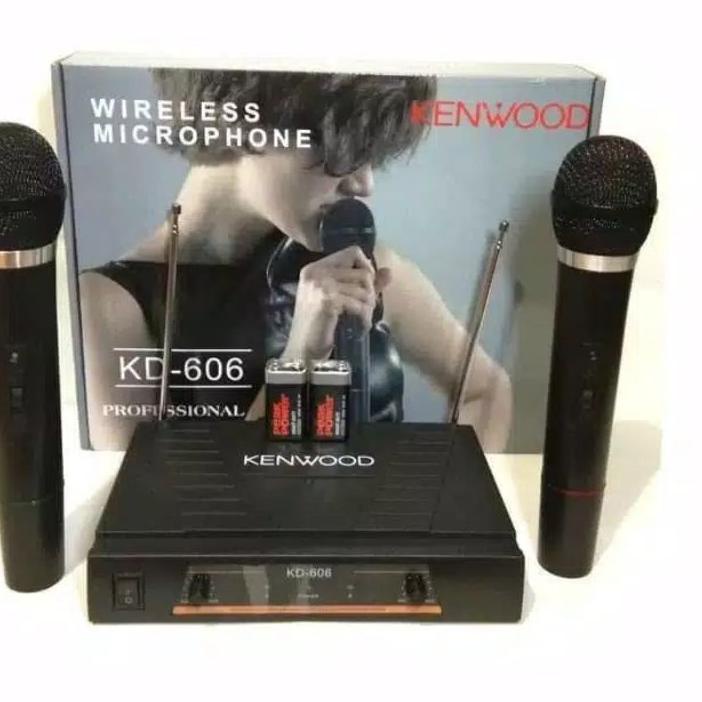 Terbaru | TD4 | mic wireless kenwood kd606 double mic wireless microphone kenwood kd 606 mic tanpa k
