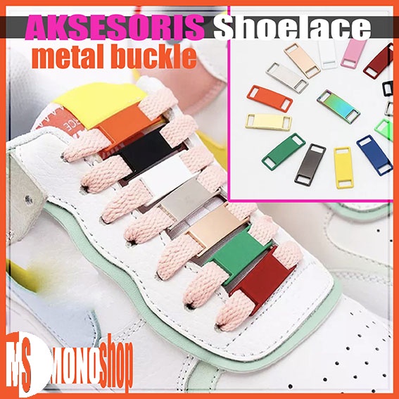 aksesoris tali sepatu metal buckle shoelace