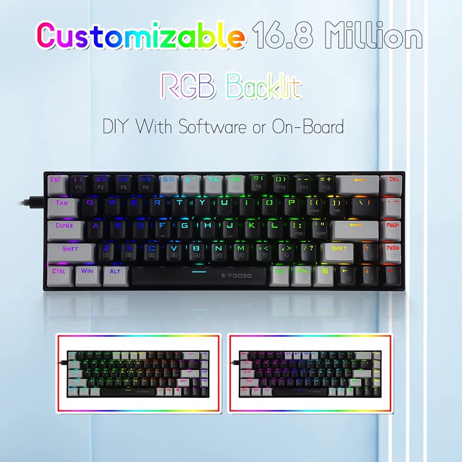 E-YOOSO Z686 68% Mini RGB Hotswap Mechanical Gaming Keyboard