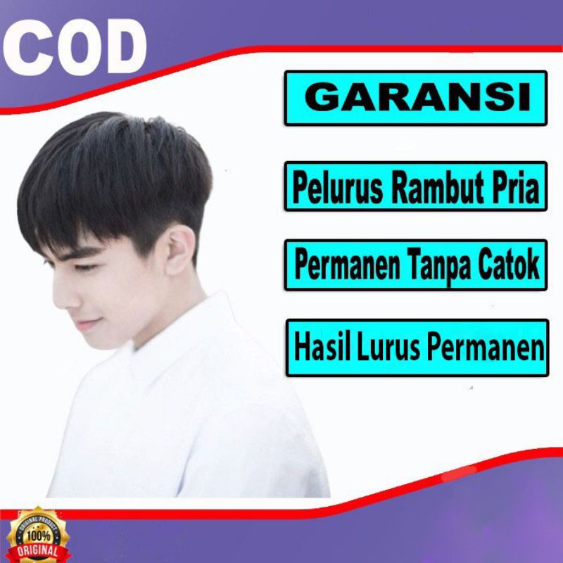PELURUS RAMBUT PRIA TANPA CATOK PELURUS RAMBUT PERMANEN OBAT PELURUS RAMBUT
