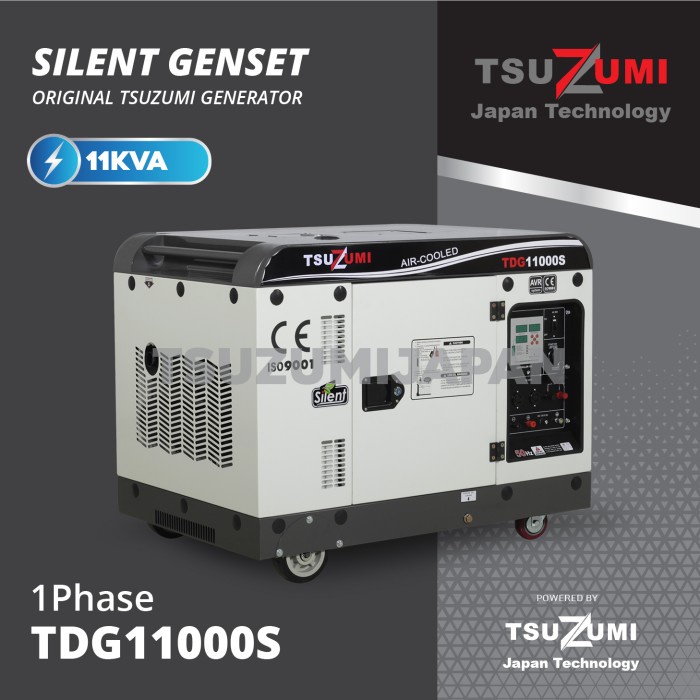 Genset Silent 10 Kva 1 Phase Tdg 11000S Tsuzumi