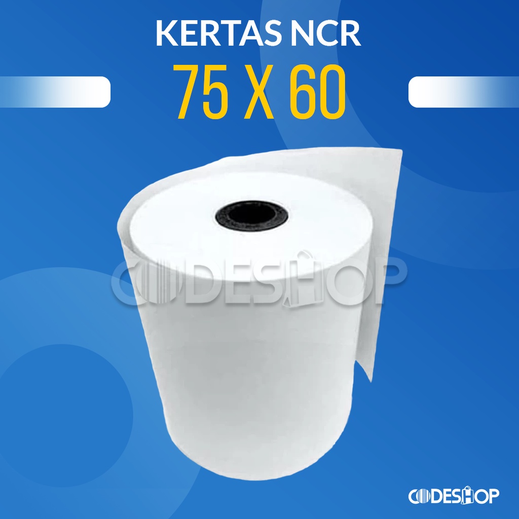 KERTAS STRUK NCR 75 X 60 MM 1 PLY ROLL PRINTER DOT MATRIX EPSON