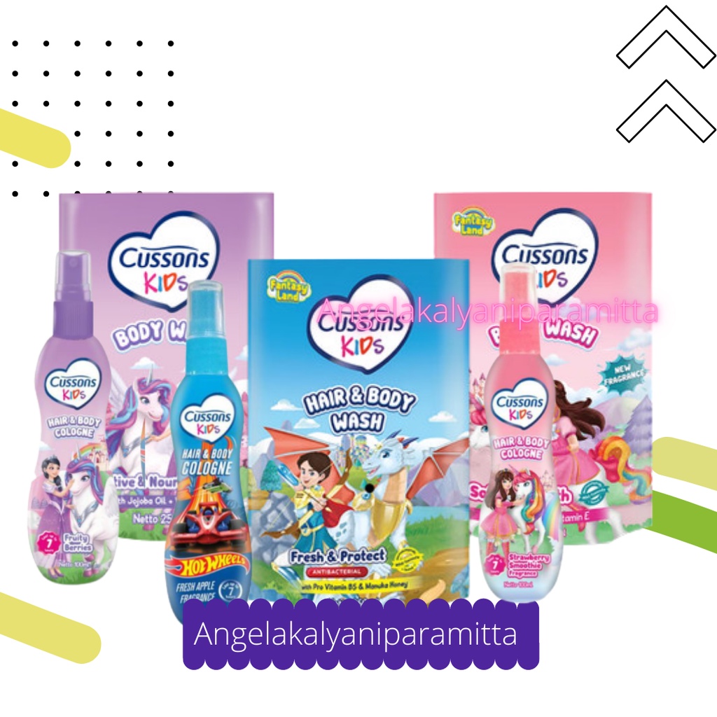Cussons Kids Body Wash botol 350ml / Refil dan colone all varian
