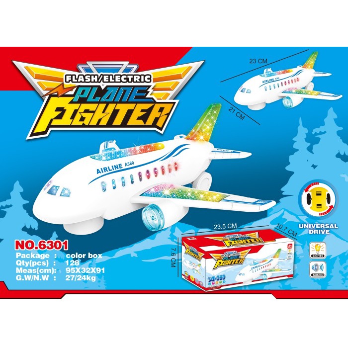 MAINAN ANAK PESAWAT TERBANG MUSIC DAN LIGHT FIGHTER LUCU SUARA KAPAL