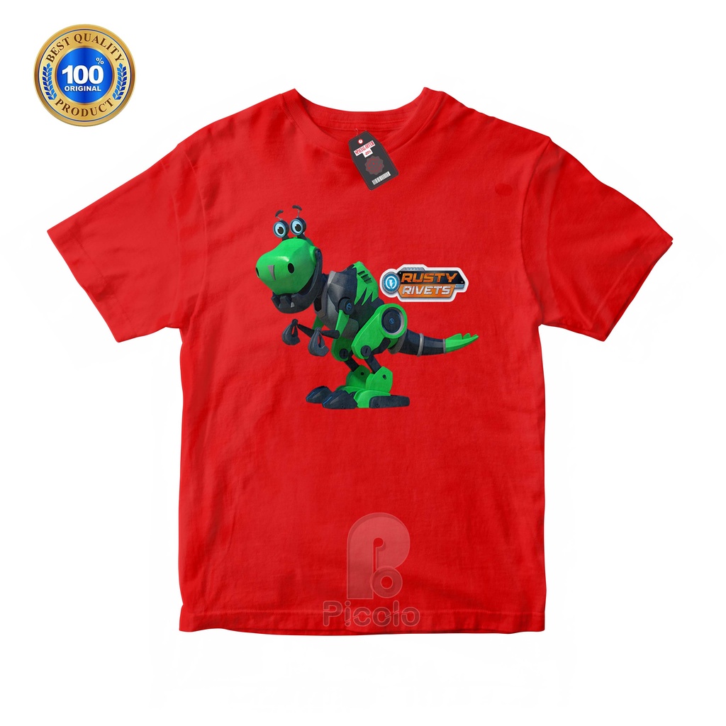 (FREE NAMA) BAJU KAOS ATASAN ANAK MOTIF KARTUN RUSTY RIVETS UNISEX Bahan COTTUN