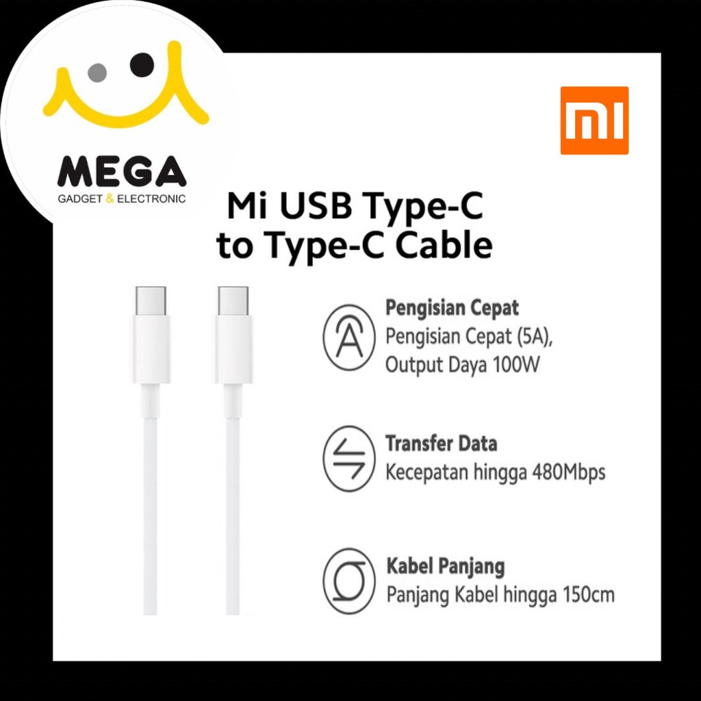 Xiaomi Mi USB Type-C To Type-C Cable Garansi Resmi Xiaomi Indonesia