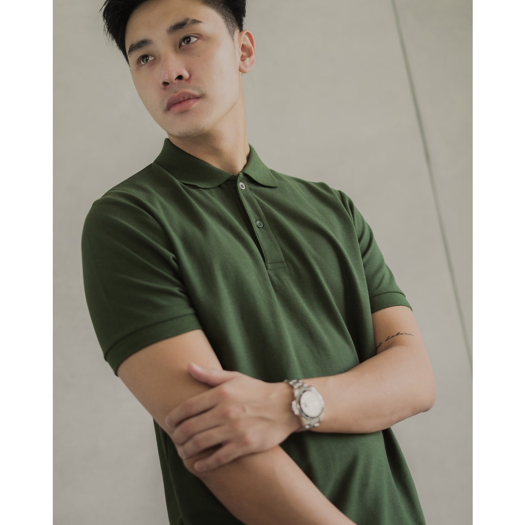 AKITA POLO SHIRT - Kaos Polo Pria in Dark Green (Hijau Army)