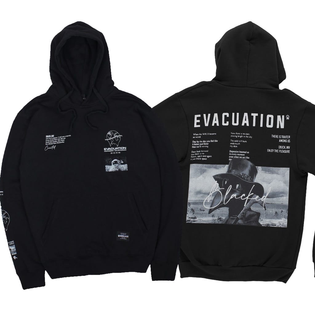 Hoodie/Sweater/Jaket Hoodie Pria/Wanita Bgoods Evacuation Bahan Katun Premium