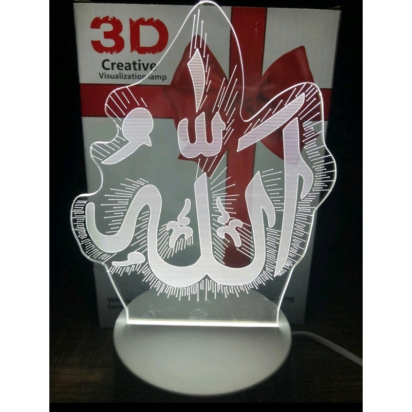 Lampu Hias Led 3D Transparan Acrylic Lamp Birthday Gift Hadiah