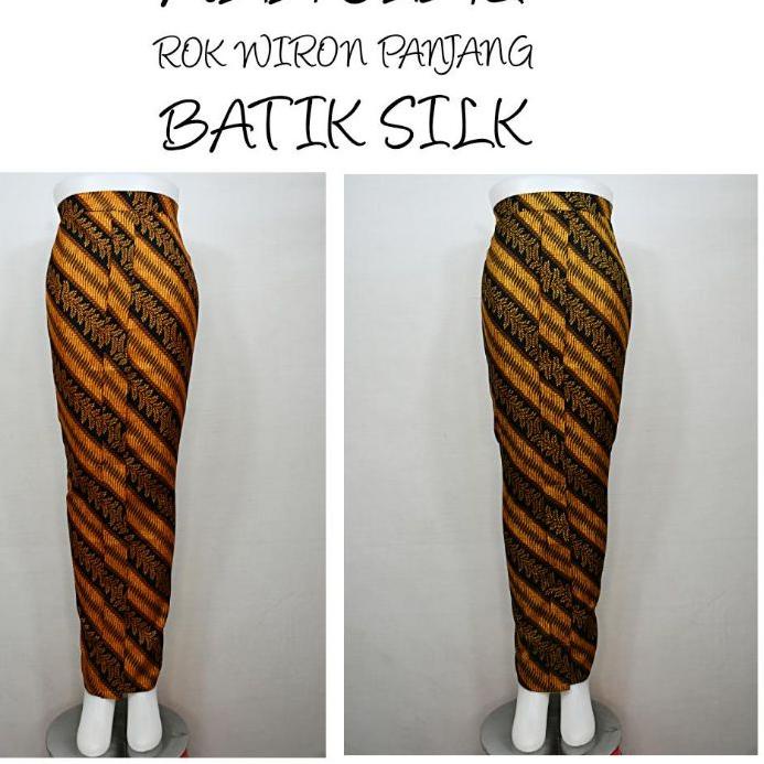 Star Seller Indah BAWAHAN ROK SPAN PANJANG WIRU WIRON Batik Silk All Size Fit XL SR ✰nme⋆