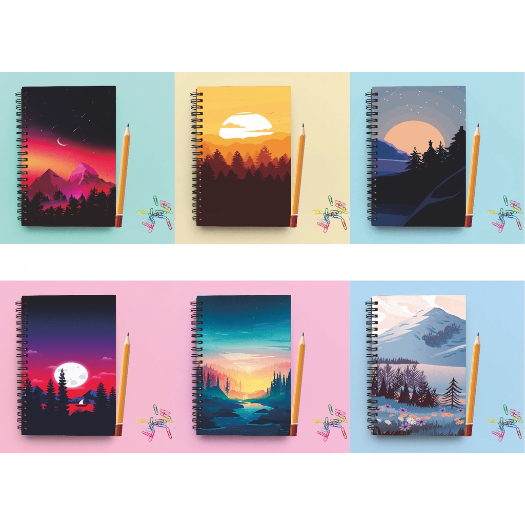

Notebook Spiral Aestetic Motif Softcover SoftCover