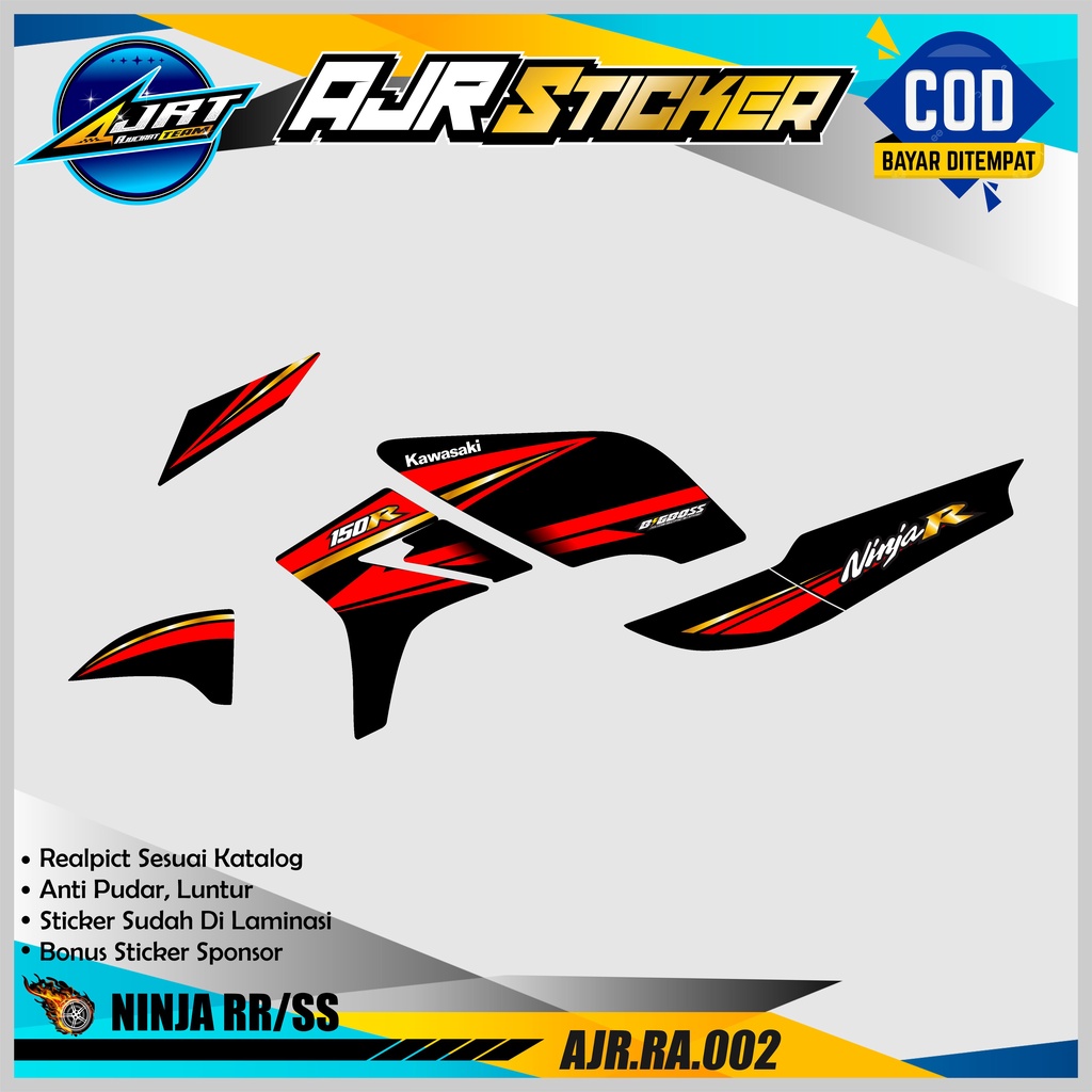 Striping Ninja R - Semi Decal Variasi List KAWASAKI NINJA R . AJR.RA.002