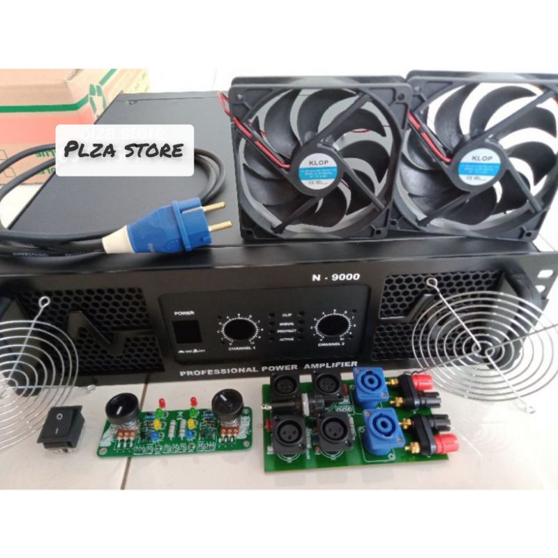 Bok power amplifier tipe N9000 lengkap aksesoris ukuran 3U Box power amplifier N9000 lengkap dengan 