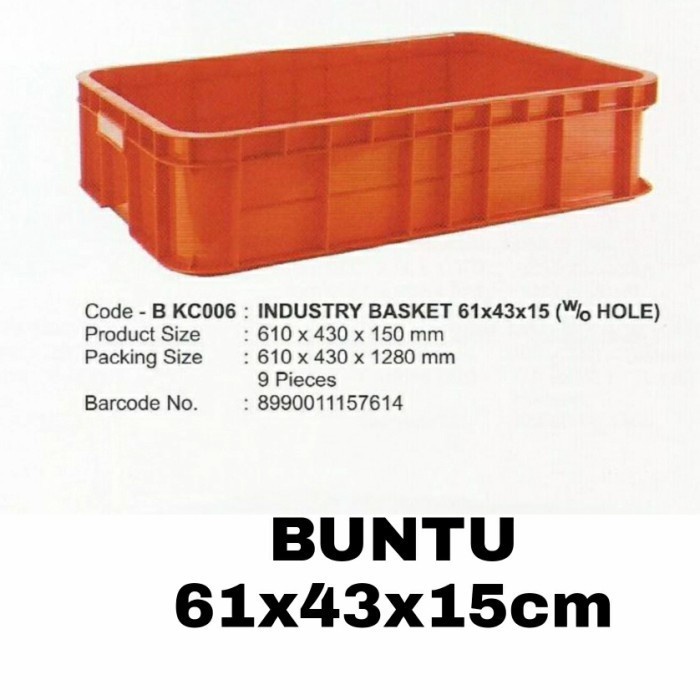 

Container Keranjang Industri Buntu MASPION B KC006 61x43x15 cm (Gojek)